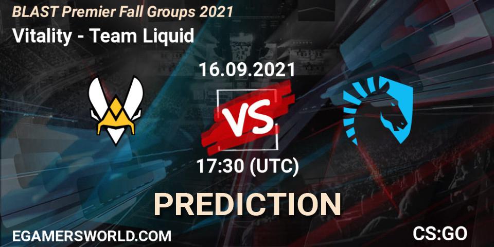 Vitality - Team Liquid: Maç tahminleri. 16.09.2021 at 17:30, Counter-Strike (CS2), BLAST Premier Fall Groups 2021