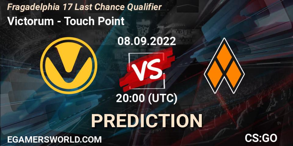 Victorum - Touch Point: Maç tahminleri. 08.09.2022 at 21:00, Counter-Strike (CS2), Fragadelphia 17 Last Chance Qualifier