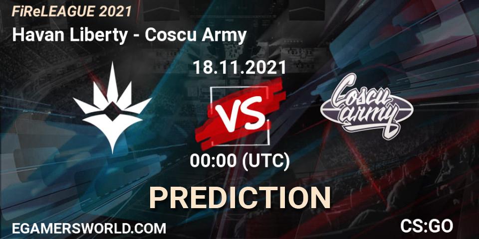 Havan Liberty - Coscu Army: Maç tahminleri. 18.11.2021 at 00:15, Counter-Strike (CS2), FiReLEAGUE 2021