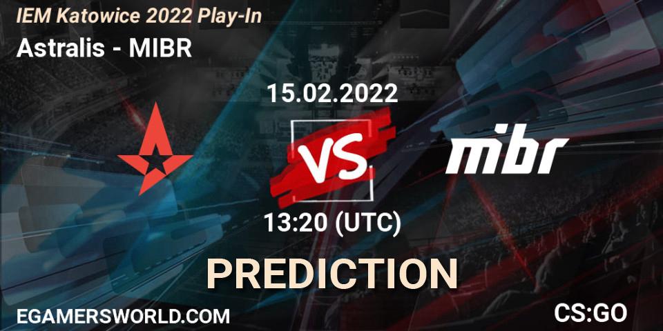 Astralis - MIBR: Maç tahminleri. 15.02.22, CS2 (CS:GO), IEM Katowice 2022 Play-In