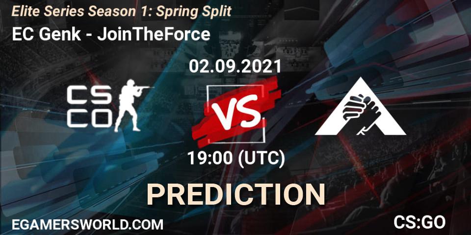 KRC Genk Esports - JoinTheForce: Maç tahminleri. 02.09.2021 at 18:25, Counter-Strike (CS2), Elite Series Season 1: Spring Split