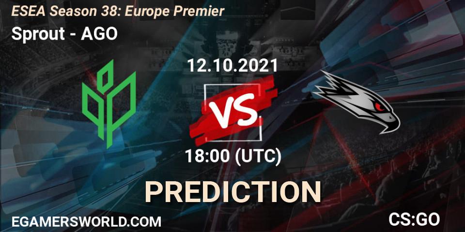 Sprout - AGO: Maç tahminleri. 12.10.2021 at 18:00, Counter-Strike (CS2), ESEA Season 38: Europe Premier
