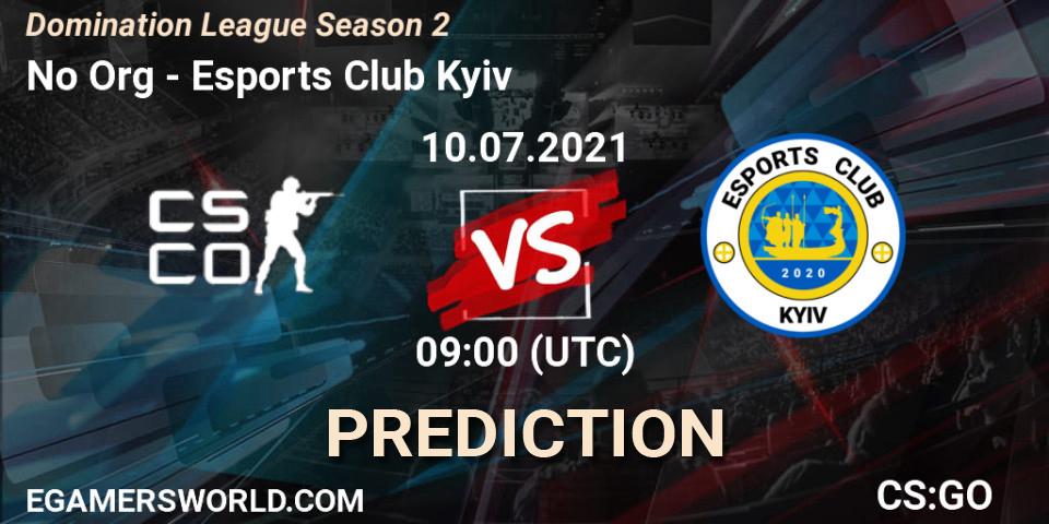 No Org - Esports Club Kyiv: Maç tahminleri. 10.07.2021 at 09:00, Counter-Strike (CS2), Domination League Season 2