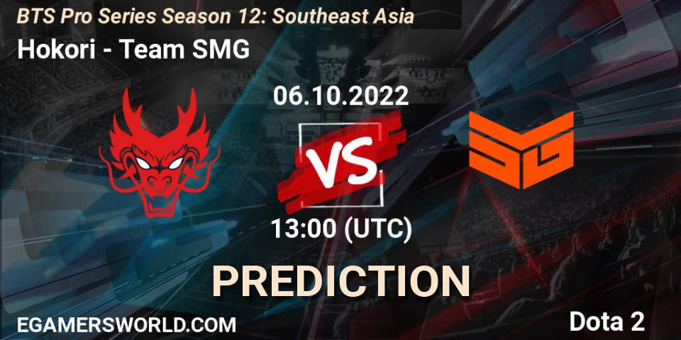 Hokori - Team SMG: Maç tahminleri. 06.10.2022 at 11:32, Dota 2, BTS Pro Series Season 12: Southeast Asia
