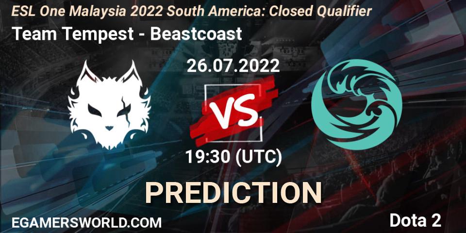 Team Tempest - Beastcoast: Maç tahminleri. 26.07.2022 at 19:34, Dota 2, ESL One Malaysia 2022 South America: Closed Qualifier