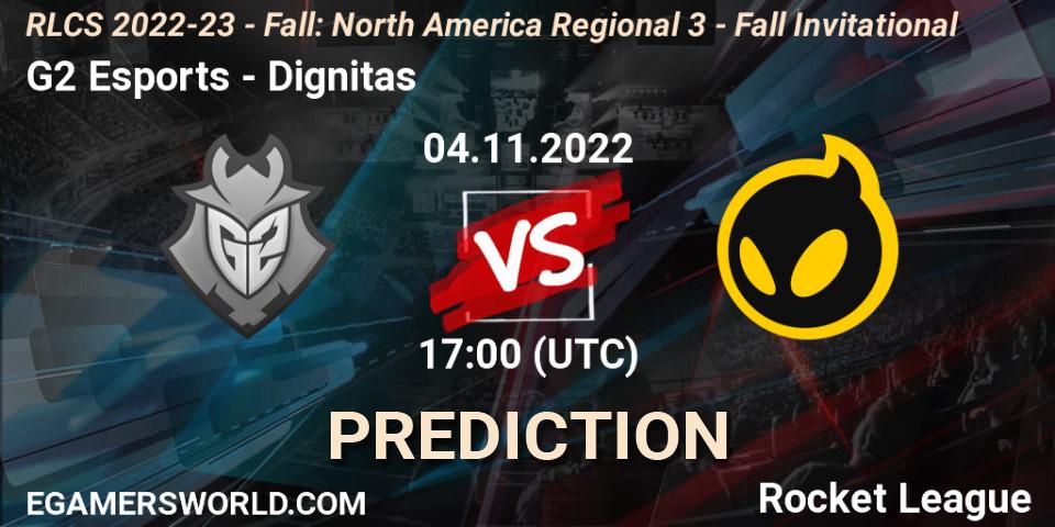 G2 Esports - Dignitas: Maç tahminleri. 04.11.22, Rocket League, RLCS 2022-23 - Fall: North America Regional 3 - Fall Invitational