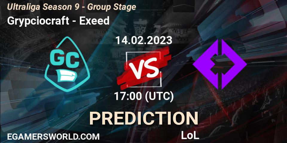 Grypciocraft - Exeed: Maç tahminleri. 14.02.23, LoL, Ultraliga Season 9 - Group Stage