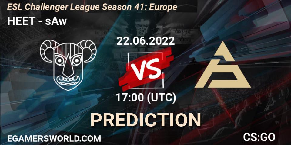 HEET - sAw: Maç tahminleri. 22.06.2022 at 17:00, Counter-Strike (CS2), ESL Challenger League Season 41: Europe