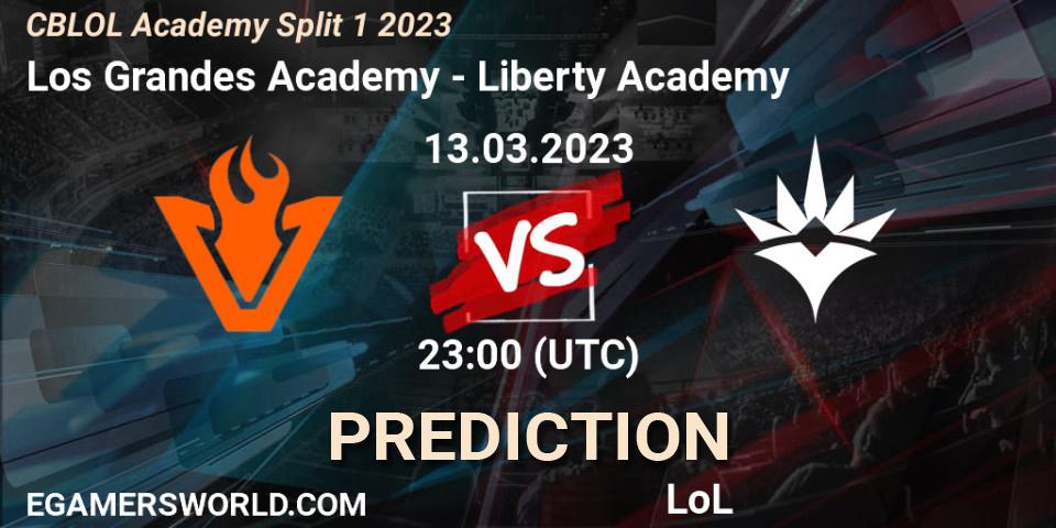 Los Grandes Academy - Liberty Academy: Maç tahminleri. 13.03.2023 at 23:00, LoL, CBLOL Academy Split 1 2023