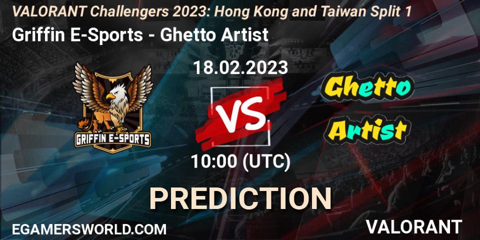 Griffin E-Sports - Ghetto Artist: Maç tahminleri. 18.02.2023 at 10:00, VALORANT, VALORANT Challengers 2023: Hong Kong and Taiwan Split 1