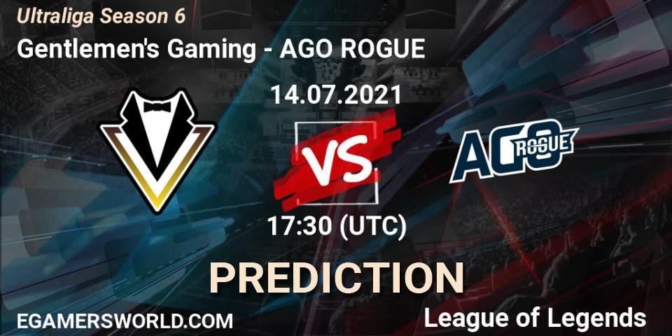 Gentlemen's Gaming - AGO ROGUE: Maç tahminleri. 14.07.2021 at 17:30, LoL, Ultraliga Season 6