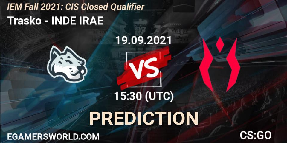 Trasko - INDE IRAE: Maç tahminleri. 19.09.2021 at 15:30, Counter-Strike (CS2), IEM Fall 2021: CIS Closed Qualifier