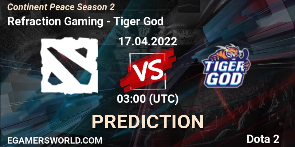 Refraction Gaming - Tiger God: Maç tahminleri. 17.04.2022 at 03:04, Dota 2, Continent Peace Season 2 