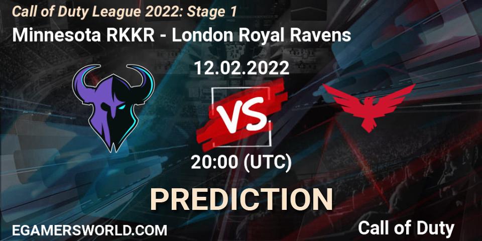 Minnesota RØKKR - London Royal Ravens: Maç tahminleri. 12.02.2022 at 20:00, Call of Duty, Call of Duty League 2022: Stage 1