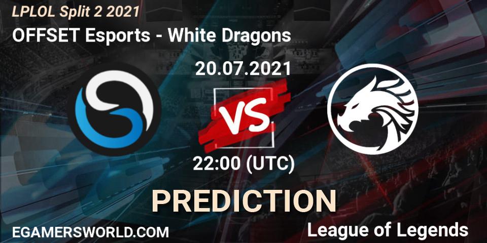 OFFSET Esports - White Dragons: Maç tahminleri. 20.07.2021 at 22:15, LoL, LPLOL Split 2 2021