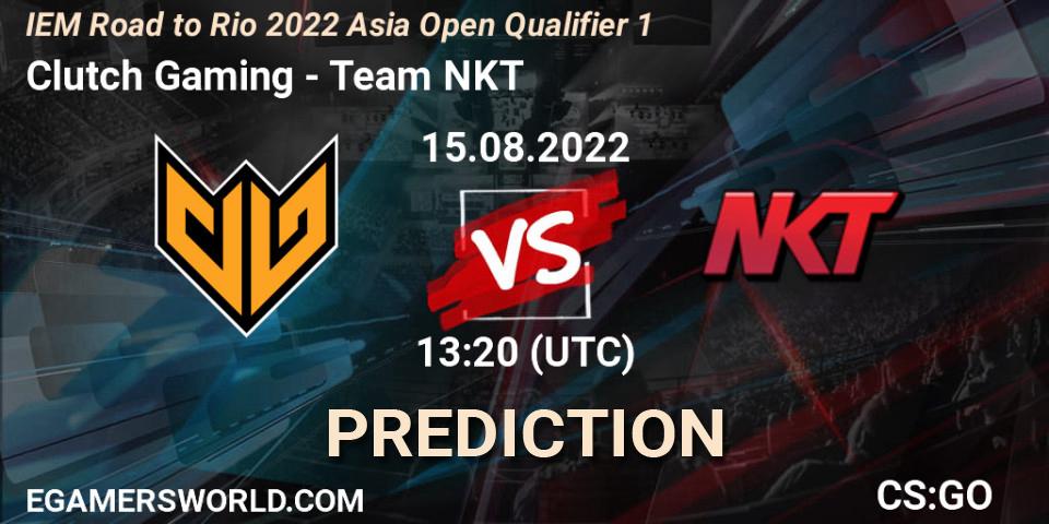Clutch Gaming - Team NKT: Maç tahminleri. 15.08.2022 at 13:20, Counter-Strike (CS2), IEM Road to Rio 2022 Asia Open Qualifier 1