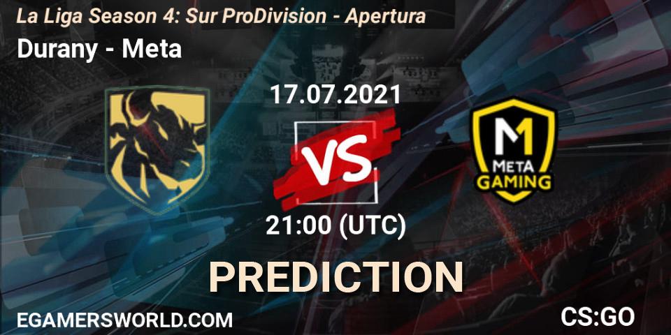 Durany - Meta Gaming Brasil: Maç tahminleri. 17.07.2021 at 21:00, Counter-Strike (CS2), La Liga Season 4: Sur Pro Division - Apertura