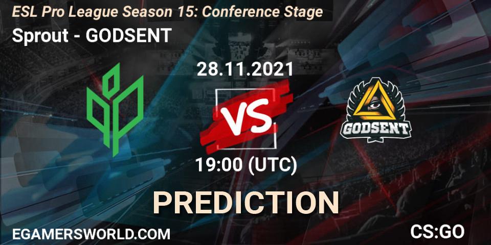 Sprout - GODSENT: Maç tahminleri. 28.11.2021 at 19:00, Counter-Strike (CS2), ESL Pro League Season 15: Conference Stage