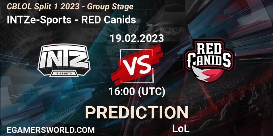 INTZ e-Sports - RED Canids: Maç tahminleri. 19.02.2023 at 16:00, LoL, CBLOL Split 1 2023 - Group Stage