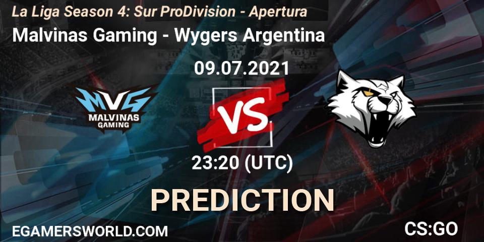 Malvinas Gaming - Wygers Argentina: Maç tahminleri. 09.07.2021 at 23:20, Counter-Strike (CS2), La Liga Season 4: Sur Pro Division - Apertura