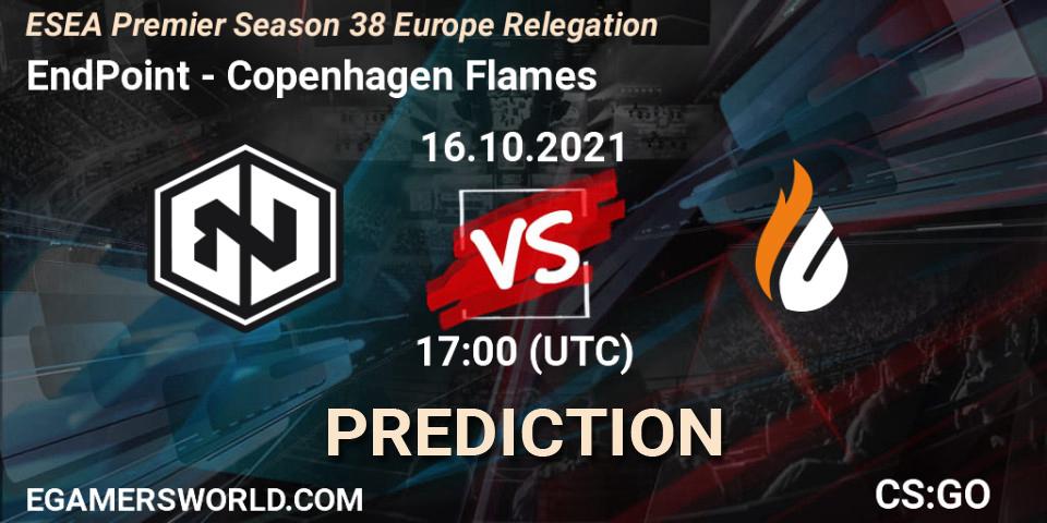 EndPoint - Copenhagen Flames: Maç tahminleri. 16.10.2021 at 17:00, Counter-Strike (CS2), ESEA Premier Season 38 Europe Relegation