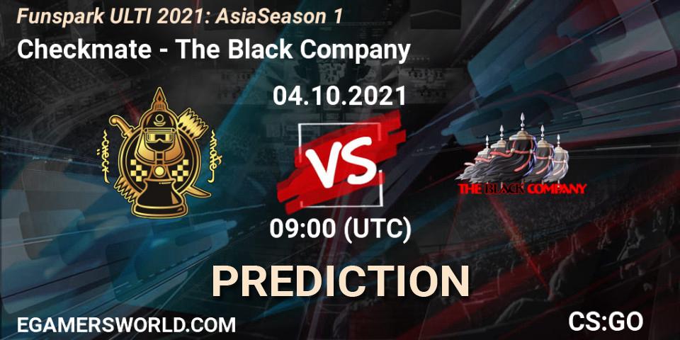 Checkmate - The Black Company: Maç tahminleri. 12.10.2021 at 09:00, Counter-Strike (CS2), Funspark ULTI 2021: Asia Season 1