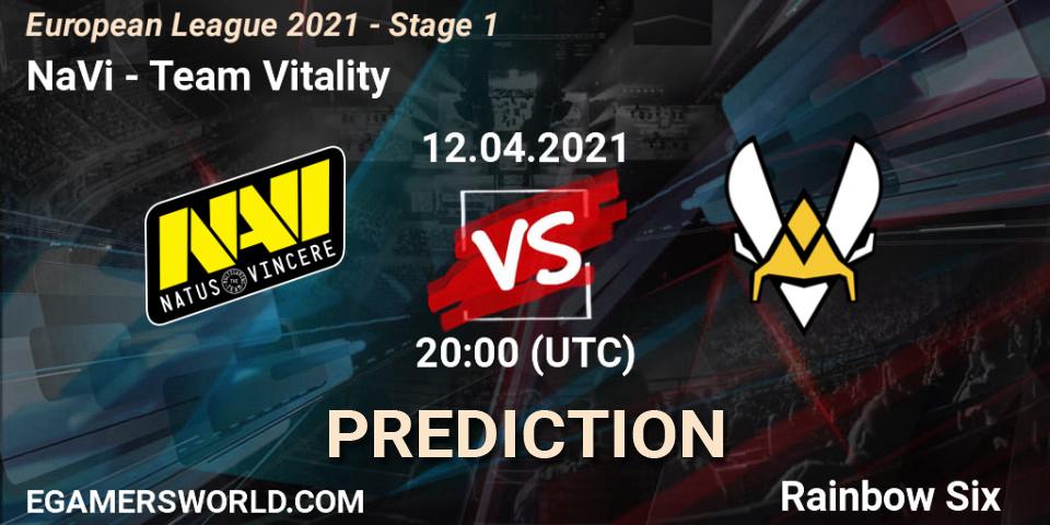 NaVi - Team Vitality: Maç tahminleri. 12.04.2021 at 19:45, Rainbow Six, European League 2021 - Stage 1