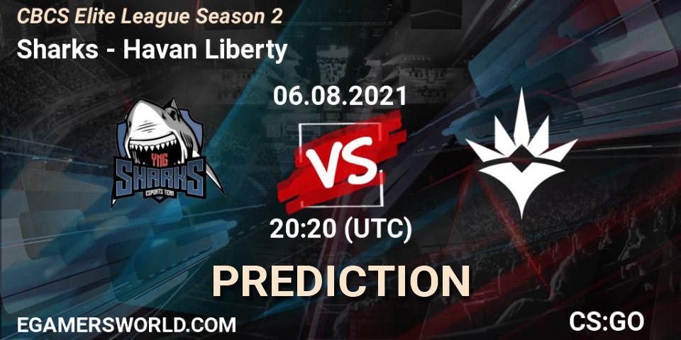Sharks - Havan Liberty: Maç tahminleri. 06.08.2021 at 20:20, Counter-Strike (CS2), CBCS Elite League Season 2