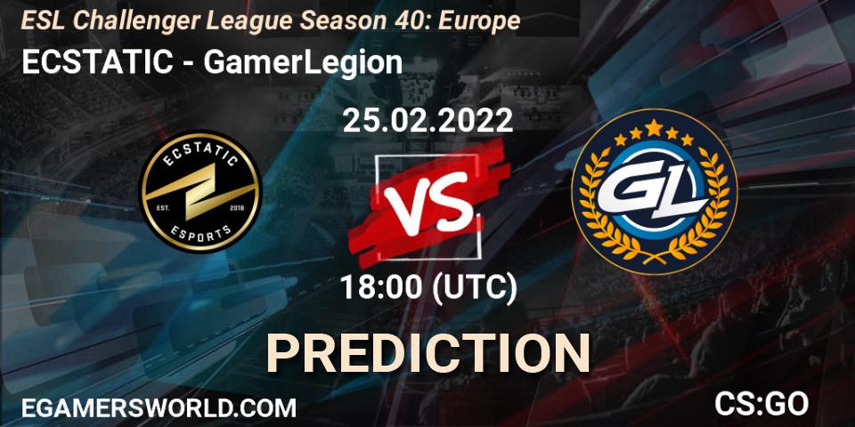 ECSTATIC - GamerLegion: Maç tahminleri. 25.02.2022 at 18:00, Counter-Strike (CS2), ESL Challenger League Season 40: Europe