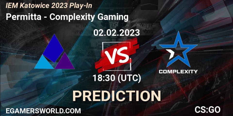 Permitta - Complexity Gaming: Maç tahminleri. 02.02.23, CS2 (CS:GO), IEM Katowice 2023 Play-In