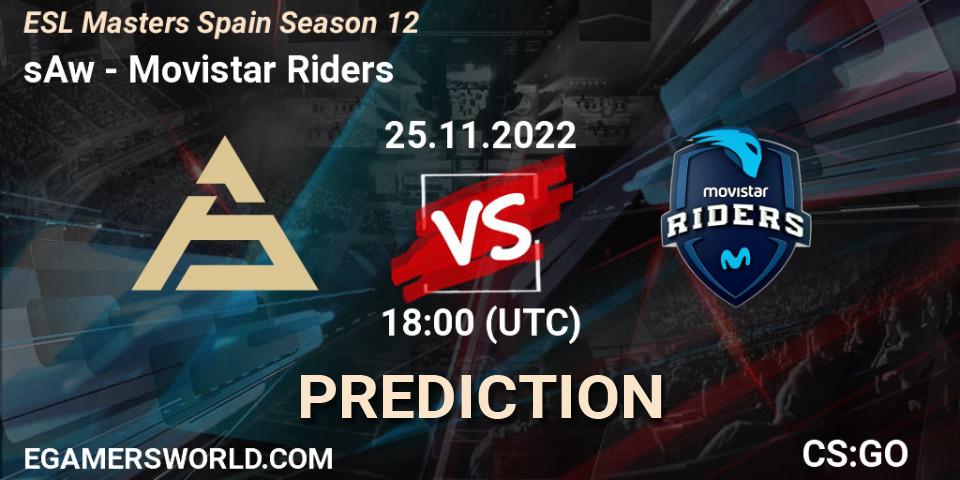 sAw - Movistar Riders: Maç tahminleri. 25.11.2022 at 18:00, Counter-Strike (CS2), ESL Masters España Season 12: Online Stage
