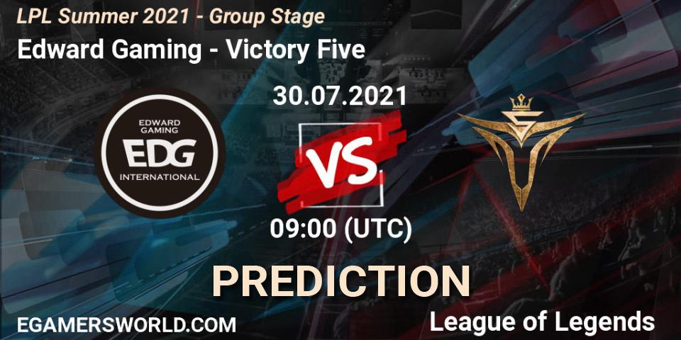 Edward Gaming - Victory Five: Maç tahminleri. 30.07.21, LoL, LPL Summer 2021 - Group Stage