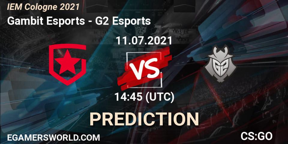Gambit Esports - G2 Esports: Maç tahminleri. 11.07.2021 at 14:45, Counter-Strike (CS2), IEM Cologne 2021
