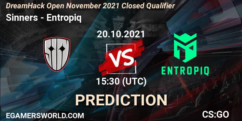 Sinners - Entropiq: Maç tahminleri. 20.10.2021 at 15:30, Counter-Strike (CS2), DreamHack Open November 2021 Closed Qualifier