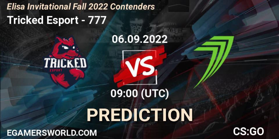 Tricked Esport - 777: Maç tahminleri. 06.09.2022 at 09:00, Counter-Strike (CS2), Elisa Invitational Fall 2022 Contenders