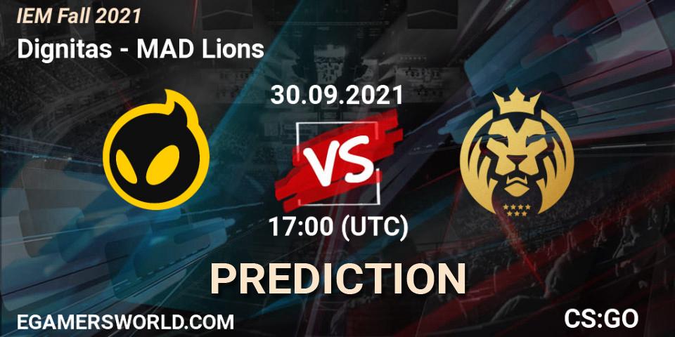 Dignitas - MAD Lions: Maç tahminleri. 30.09.2021 at 17:10, Counter-Strike (CS2), IEM Fall 2021: Europe RMR