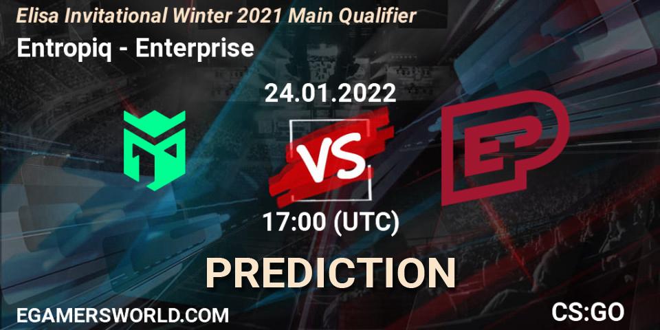 Entropiq - Enterprise: Maç tahminleri. 27.01.2022 at 11:00, Counter-Strike (CS2), Elisa Invitational Winter 2021 Main Qualifier