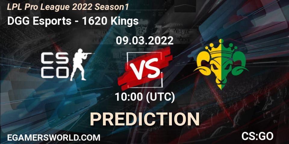 DGG Esports - 1620 Kings: Maç tahminleri. 08.03.2022 at 07:30, Counter-Strike (CS2), LPL Pro League 2022 Season 1