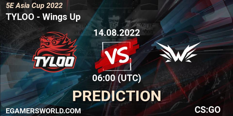 TYLOO - Wings Up: Maç tahminleri. 14.08.2022 at 06:00, Counter-Strike (CS2), 5E Asia Cup 2022