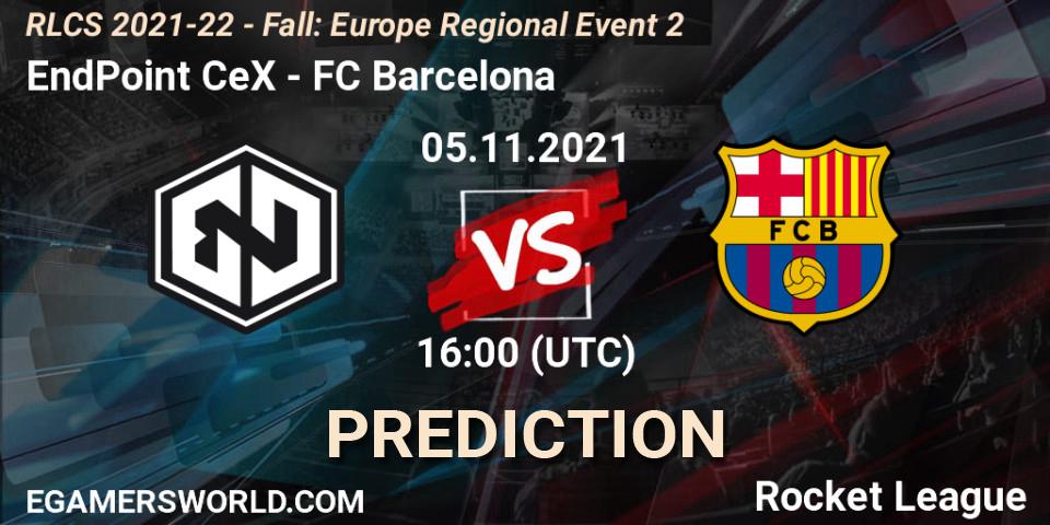 EndPoint CeX - FC Barcelona: Maç tahminleri. 05.11.2021 at 16:00, Rocket League, RLCS 2021-22 - Fall: Europe Regional Event 2