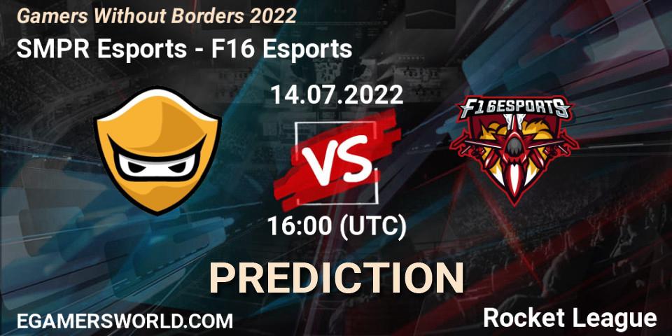SMPR Esports - F16 Esports: Maç tahminleri. 14.07.2022 at 16:00, Rocket League, Gamers Without Borders 2022