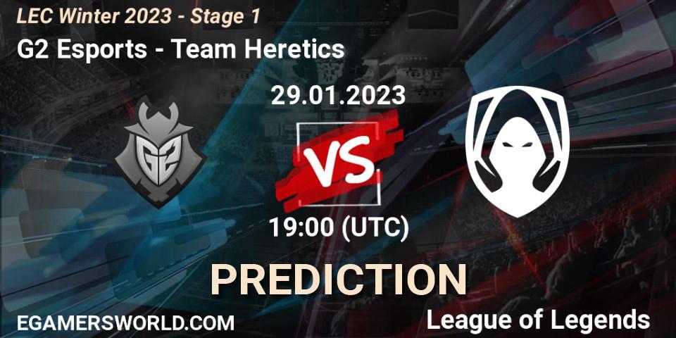 G2 Esports - Team Heretics: Maç tahminleri. 29.01.23, LoL, LEC Winter 2023 - Stage 1
