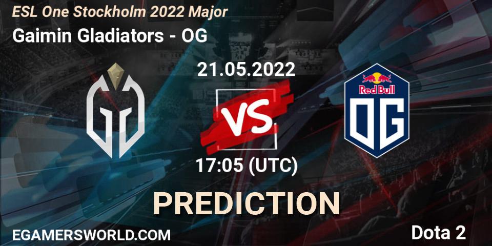 Gaimin Gladiators - OG: Maç tahminleri. 21.05.2022 at 17:44, Dota 2, ESL One Stockholm 2022 Major