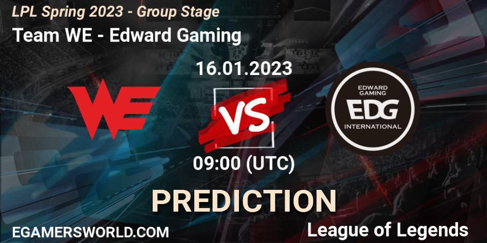Team WE - Edward Gaming: Maç tahminleri. 16.01.2023 at 09:00, LoL, LPL Spring 2023 - Group Stage