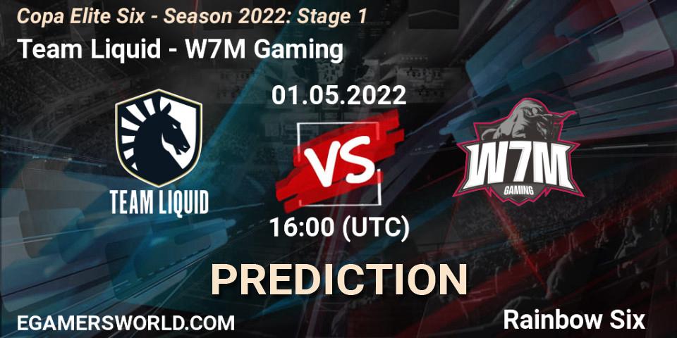 Team Liquid - W7M Gaming: Maç tahminleri. 01.05.2022 at 16:00, Rainbow Six, Copa Elite Six - Season 2022: Stage 1