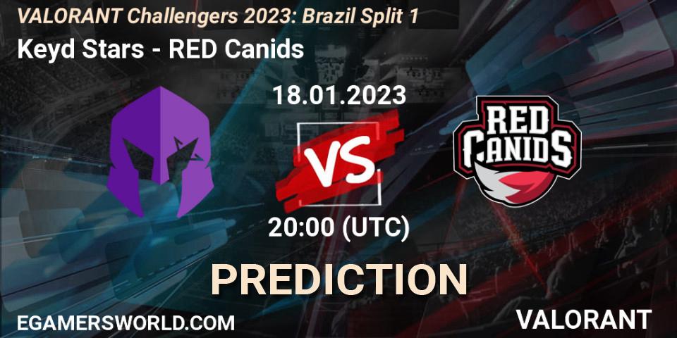 Keyd Stars - RED Canids: Maç tahminleri. 18.01.2023 at 20:00, VALORANT, VALORANT Challengers 2023: Brazil Split 1