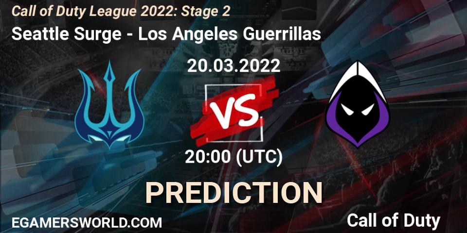 Seattle Surge - Los Angeles Guerrillas: Maç tahminleri. 20.03.22, Call of Duty, Call of Duty League 2022: Stage 2