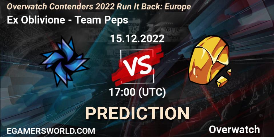 Ex Oblivione - Team Peps: Maç tahminleri. 15.12.2022 at 17:00, Overwatch, Overwatch Contenders 2022 Run It Back: Europe