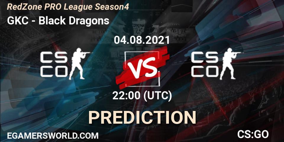 GKC - Black Dragons: Maç tahminleri. 06.08.2021 at 20:00, Counter-Strike (CS2), RedZone PRO League Season 4