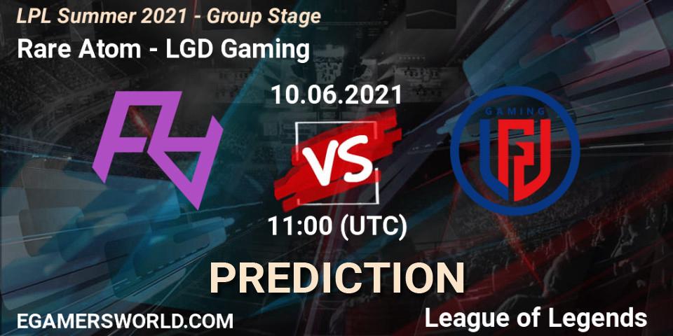 Rare Atom - LGD Gaming: Maç tahminleri. 10.06.2021 at 11:00, LoL, LPL Summer 2021 - Group Stage